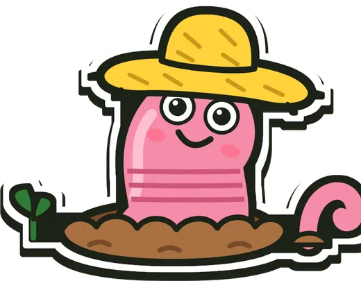 The worm in a straw hat, Larp Studios' mascot